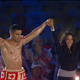 Tongan Flag-Bearer Returns For Closing Ceremony